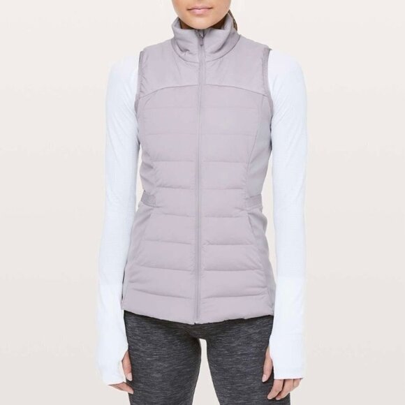 Lululemon Down For It All Vest puffer Size 4 Goose Down Dark Chrome Gorpcore - Picture 1 of 10
